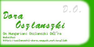 dora oszlanszki business card